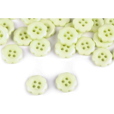 Knoflík květ velikost 20", střední, 8 zelená sv.