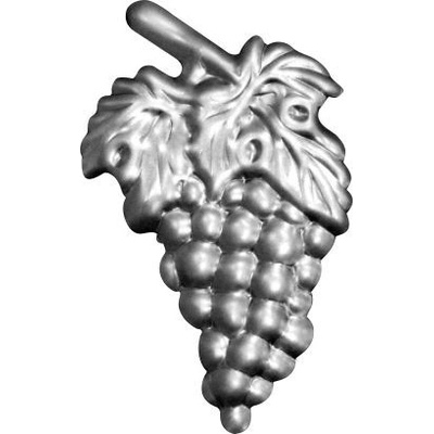 Hrozno střapec s listem, 135x80x2mm, výlisek pravý