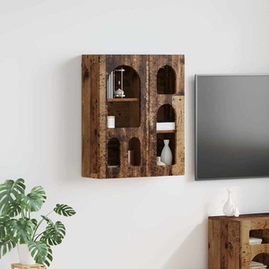 vidaXL Висящ шкаф с рафт ELST Старо дърво 59 x 20 x 71, 5 см (891362)