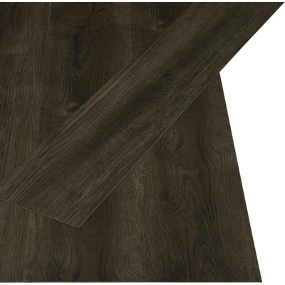 vidaXL Самозалепваща се дъска за под 32 pcs Тъмен кафяв 4, 46 м2 ПВЦ (42046268)