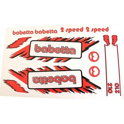 Sada samolepek Babetta - rudá