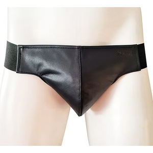 Rouge Leather Jock Strap Black, S
