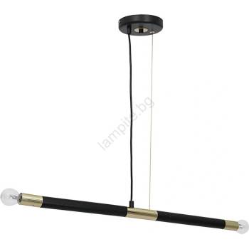 MILAGRO Полилей на въже BASTONE 2xE14/40W/230V черна/златна (MI1126)