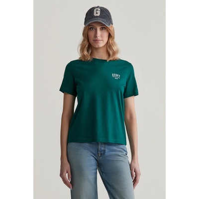 Gant REG SMALL GRAPHIC SS T SHIRT DEEP FOREST