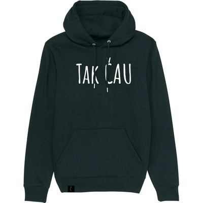 Černá mikina s kapucí Tak čau – Zboží Mobilmania