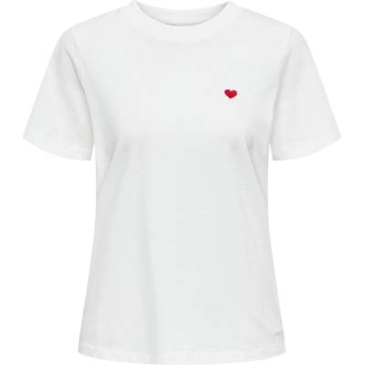 JDY Тениска 'pisa' бяло, размер xs