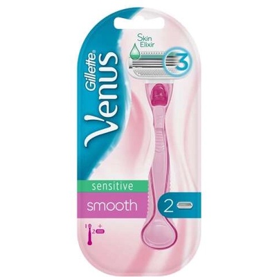 Gillette Venus Smooth Sensitive дамско бръснач + 2 бр. касети (81743526)