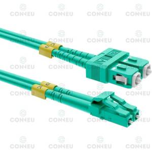Conneu Оптичен пач кабел, LC-SC мулти мод OM3 дуплекс, 3мм, 1м (CNFJ-LCSCOM3DAQ3mm-1)