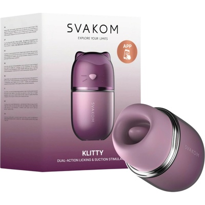 Svakom Klitty Dual Action Licking & Suction Stimulator Dusty Lavender
