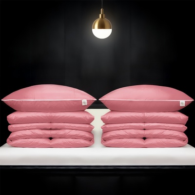 Polštáře a peřiny.cz Set Comfort růžová 2x 70x90 2x 140x200