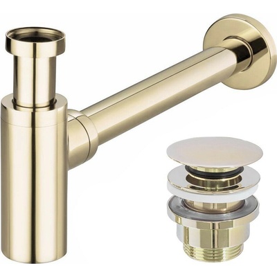 Rea umývadlový sifón Fľašový sifon zlatá REA-A5692