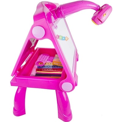 Lean Toys Tabuľa s projektorom Ružová