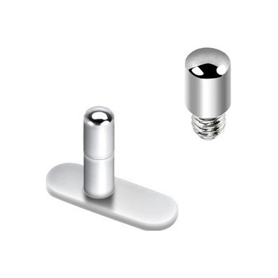 Šperky Eshop Násada implantátu microdermal z oceli stříbrná S44.15