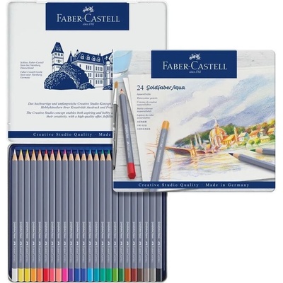 Faber-Castell 114624 Goldfaber Aqua akvarelové plechová krabička 24 ks