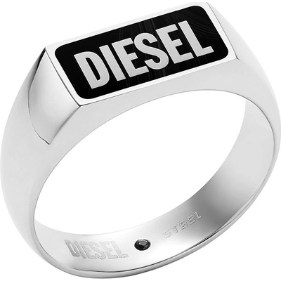 Diesel prsten s černým smaltem DX1512040