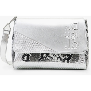 Desigual kabelka Delta Silver shiny silver