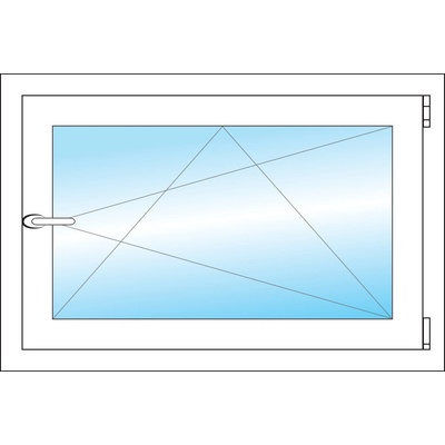 OKNA HNED Plastové okno 82x55 cm bílé otevíravé a sklopné pravé