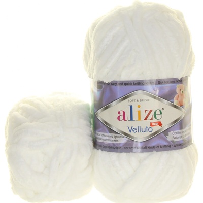 Alize Velluto bílá 55