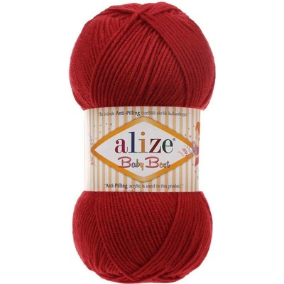 Alize příze Baby Best 106 tmavě červená