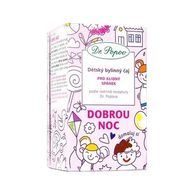 Dr. Popov Detský bylinný čaj na dobrú noc 20 x 1,5 g