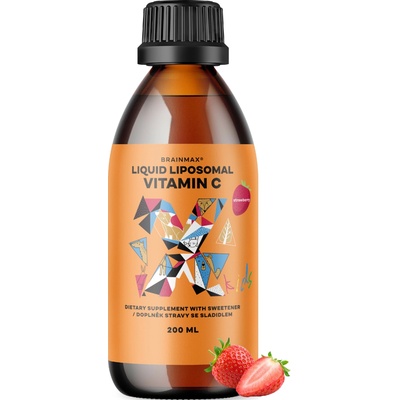 BrainMax KIDS Liquid Liposomal Vitamin C Strawberry, 500 mg 200 ml