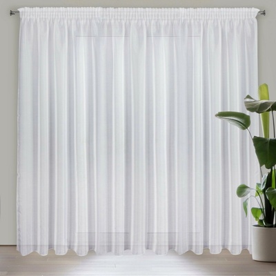 EUROFIRANY ZÁCLONA NA PÁSKE ALIA 350X270 CM BIELA