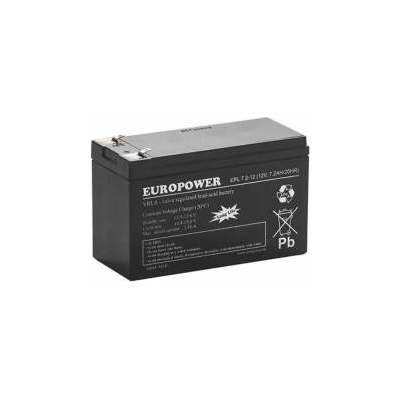Europower AGM Battery EPL Series 12V 7.2Ah T1