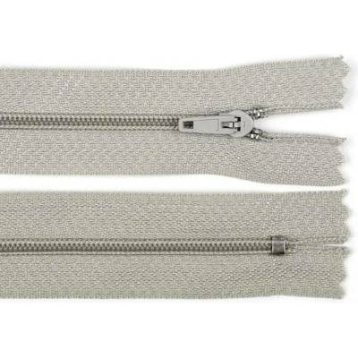 Pro Háčkování Spirálový zip pinlock No 3 délka 30 cm šedobéžový