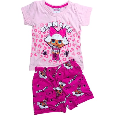 Eplusm Dívčí pyžamo L.O.L. Glam life krátké Bílá