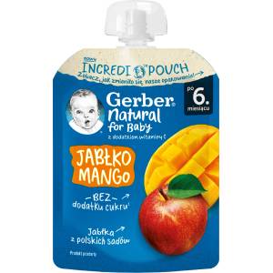 Gerber Пюре с ябълка и манго, от 6+ м, 80 g (2962279)