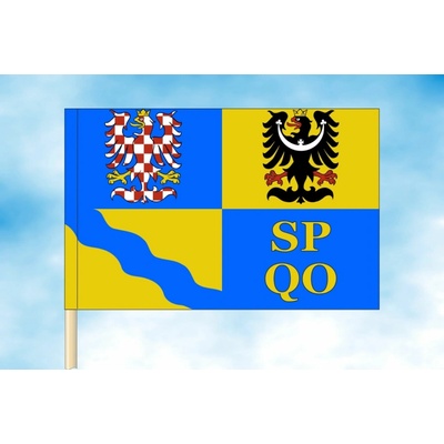 LIBEA, s.r.o. Vlajka Olomouckého kraje Rozměr: 30×45 cm, Uchycení: Návlek na žerď