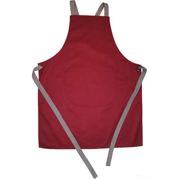 Dennys London Unisex dlouhá zástěra s laclem DP130 Claret