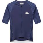 CafÉ du cycliste Мъжка фланелка с къс ръкав за колоездене CAFÉ DU CYCLISTE Vinciane Cycling jersey - Navy (056-4294-0211)