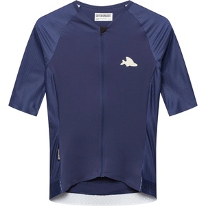 CafÉ du cycliste Мъжка фланелка с къс ръкав за колоездене CAFÉ DU CYCLISTE Vinciane Cycling jersey - Navy (056-4294-0211)