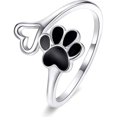 Olivie Stříbrný prsten Černá tlapka 3792