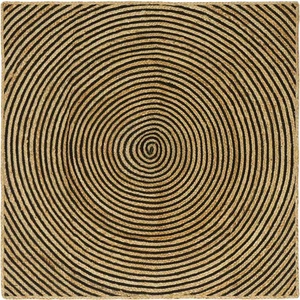 vidaXL Килим за площ Черно 160 x 160 cm юта (42010744)
