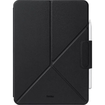 Benks Urban Magnetic Fold Case - магнитен полиуретанов калъф с поставка за iPad Air 11 (2024) (черен)