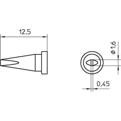 Weller LT ASL spájkovací hrot dlátová forma Veľkosť hrotov 0.45 mm Dĺžka hrotov 13 mm Obsah 1 ks