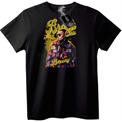 NOONEBRAND Тениска Chris Бриз Музика - XL, Black