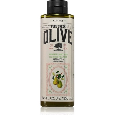 KORRES Pure Greek Olive & Honey Pear освежаващ душ гел 250ml