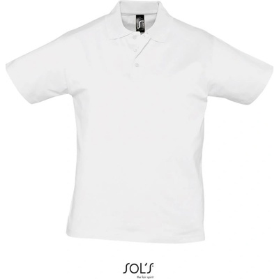 Sol´s Collection polokošile PresCott Men žerzejová krátký rukáv pánská Cot-25137700102 bílá