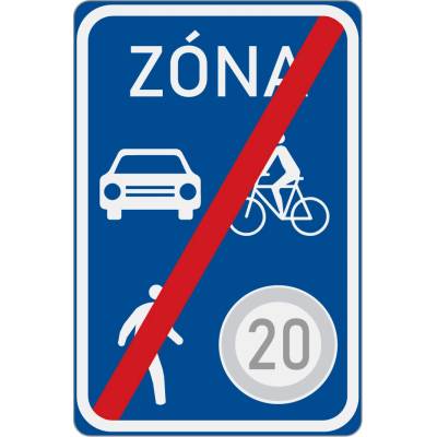 Dopravní značka IZ10b Konec sdílené zóny
