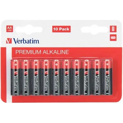 Verbatim Батерия, AA алкална, 10 бр. , VERBATIM "Premium" 49875 (49875)