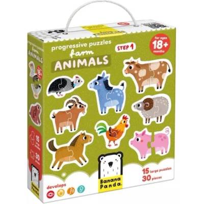 BANANA PANDA Banana Panda: Напреднал пъзел - животните във фермата (49208)