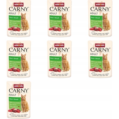 Animonda Carny Adult Hovězí a pštros 7 x 85 g
