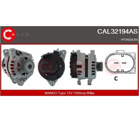 Alternátor CASCO CAL32194AS