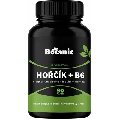 Botanic Hořčík + B6 Magnesium bisglycinát s vitaminem B6 90 kapslí