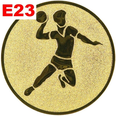 Emblém E23 HÁZENKÁŘ umístění na sportovní pohár nebo medaili 25 mm