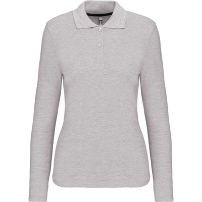 Dámská polokošile s dlouhým rukávem Washable Oxford šedá