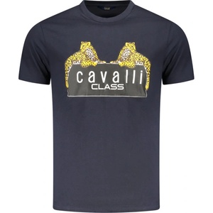 Cavalli class Тениска с къс ръкав за мъже cavalli class, Размер m, Цвят Синьо (txt60njd060_bl04502)